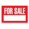 COSCO Sign, FOR SALE, 8" x 12", Durable One-Sided Sign, White Sign with Red Imprint, 1 each